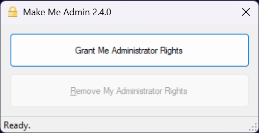 Make Me Admin UI